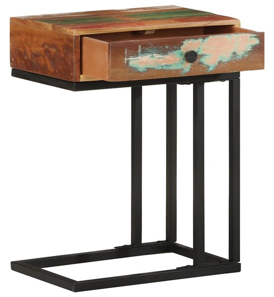 Odkládací stolek tvar U 45x30x61 cm masivní recyklované dřevo 289092