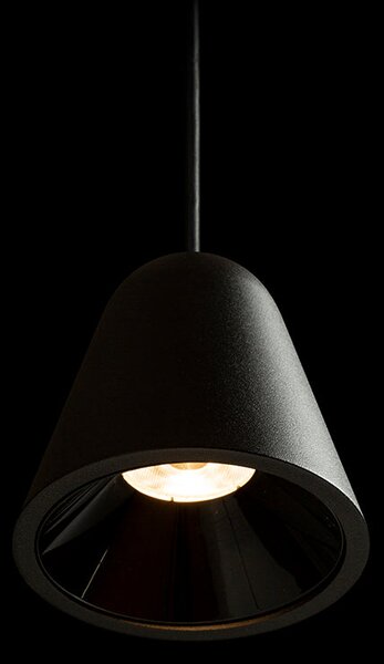 Závěsné LED svítidlo STIG, černé, 6.8 W, teplá bílá 3000 K