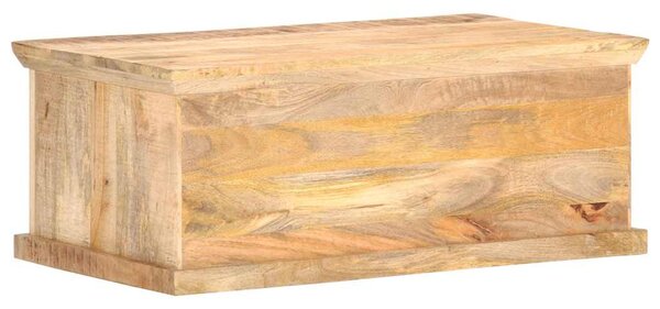 Konferenční stolek 90x50x35 cm masivní mangovník přírodní rákos 289089