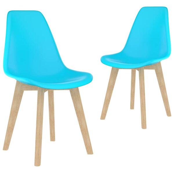 Otočné jídelní židle 2 ks modré plast 289125