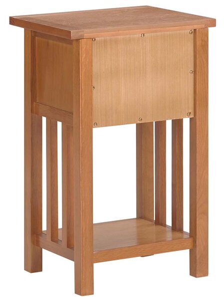 Stolek na časopisy se zásuvkou 35x27x55 cm masivní dubové dřevo 289182