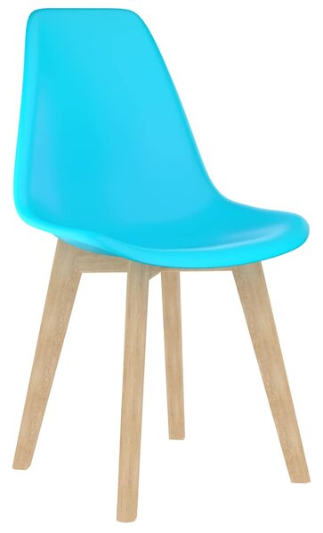 Otočné jídelní židle 2 ks modré plast 289125
