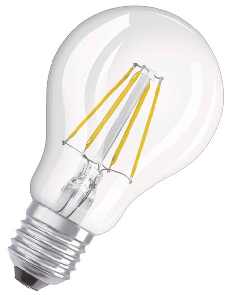 LED žárovka OSRAM Retrofit Classic A čirá, patice E27, ekvivalent 40 W, teplá bílá 2700 K, stmívatelná