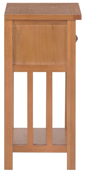 Stolek na časopisy se zásuvkou 35x27x55 cm masivní dubové dřevo 289182