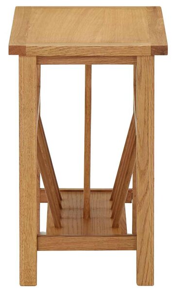 Stolek na časopisy 45 x 27 x 42 cm masivní dubové dřevo 289184