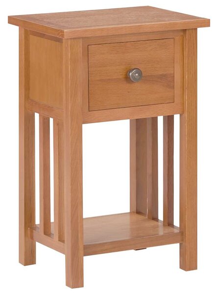 Stolek na časopisy se zásuvkou 35x27x55 cm masivní dubové dřevo 289182