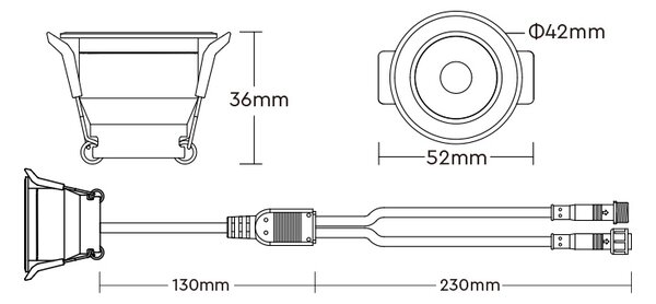 Miboxer LED voděodolné bodové světlo Mi-light, jas, 3W, SL1-12, IP66