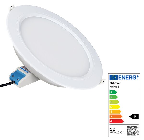 Miboxer LED zápustné svítidlo RGB+CCT Mi-light, 12W, 2.4GHz, RF ovládání, FUT066 Barva: Bílá