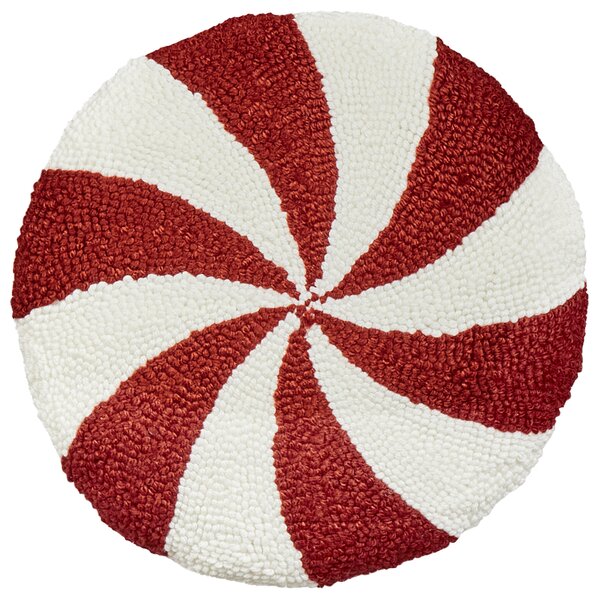 Sada 2 dekorativních polštářů SWIRL CANDY Buklé 40 x 40 cm Červená