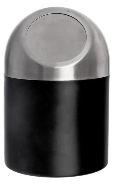 Černý odpadkový koš z nerezové oceli 1,2 l BLACK – Orion