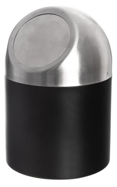 Černý odpadkový koš z nerezové oceli 1,2 l BLACK – Orion