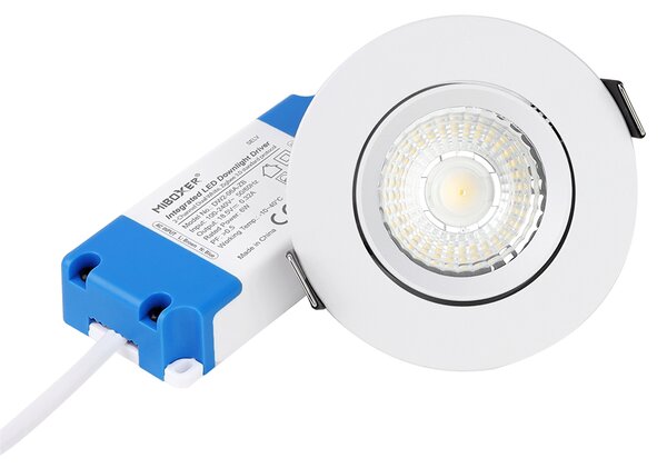 Miboxer LED zápustné svítidlo CCT Mi-light, 6W, Zigbee 3.0, DW2-06A-ZB
