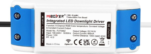 Miboxer LED zápustné svítidlo RGB+CCT Mi-light, 12W, Zigbee 3.0, FUT066Z