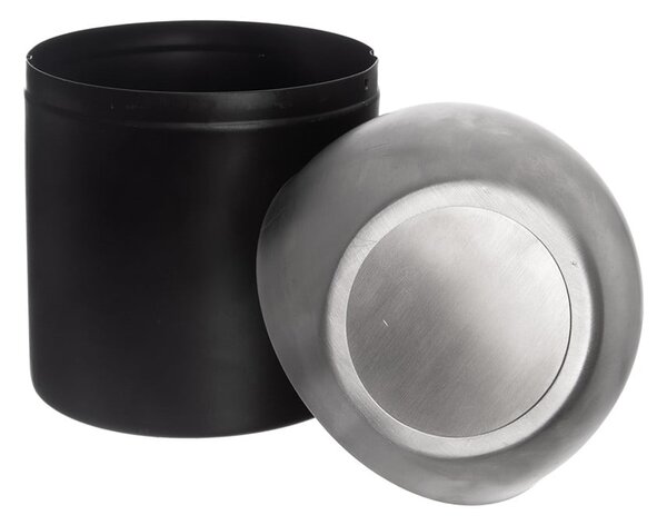 Černý odpadkový koš z nerezové oceli 1,2 l BLACK – Orion