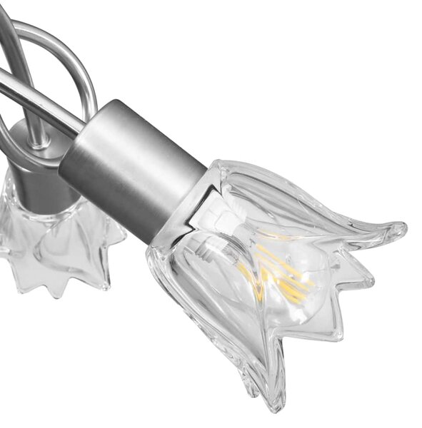 Stropní lampa průhledná skleněná stínidla 3 žárovky E14 tulipán 289227