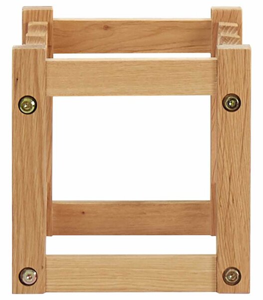 Stojan na víno na 6 lahví 37 x 21 x 21 cm masivní dubové dřevo 289201