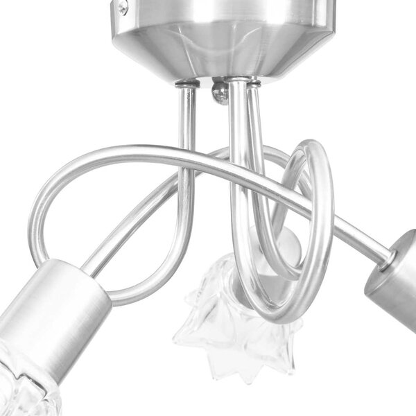 Stropní lampa průhledná skleněná stínidla 3 žárovky E14 tulipán 289227