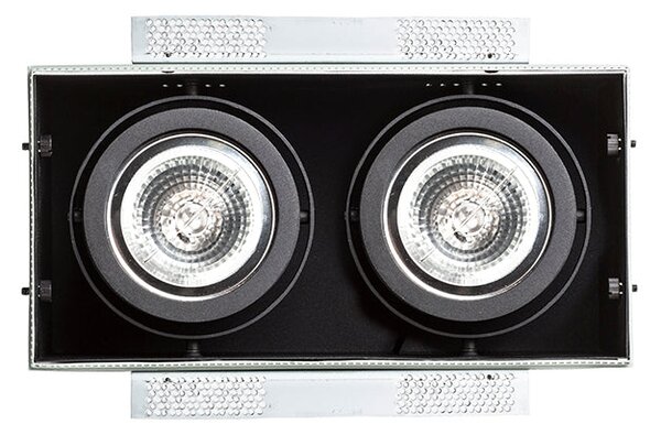 Zápustné svítidlo ELECTRA II, černé, patice G53, 2× 15 W, 12 V