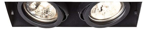 Zápustné svítidlo ELECTRA II, černé, patice G53, 2× 15 W, 12 V
