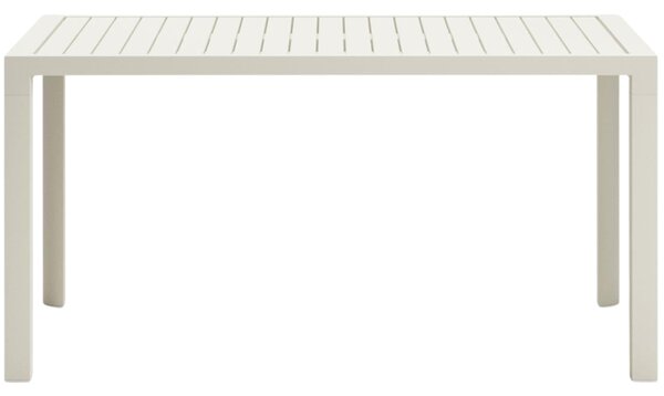 Bílý kovový zahradní jídelní stůl Kave Home Culip 150 x 77 cm