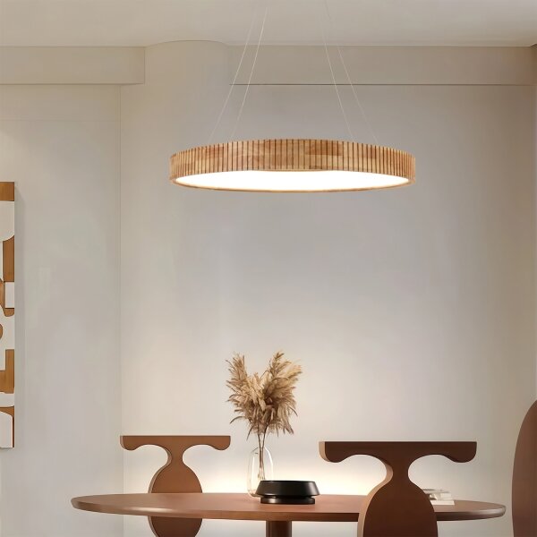 Brilagi - LED Lustr na lanku FALCON WOOD MODERN LED/60W/230V pr. 80 cm dřevo
