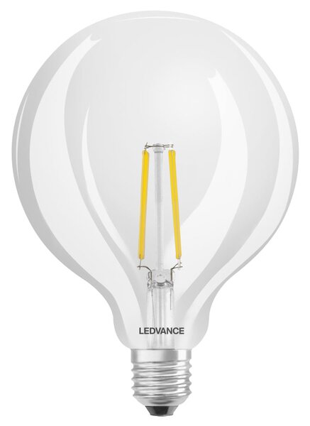 LED žárovka OSRAM SMART+ Globe 125 WiFi čirá, patice E27, ekvivalent 60 W, teplá bílá 2700 K, stmívatelná