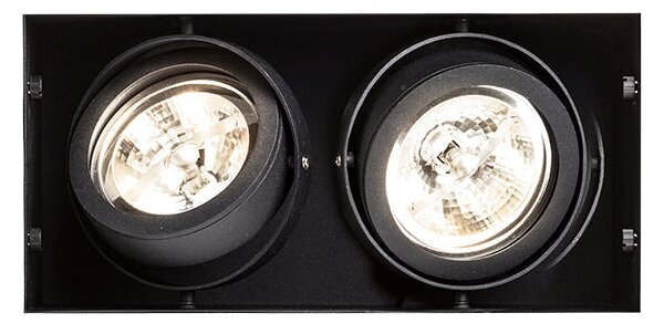 Zápustné svítidlo ELECTRA II, černé, patice G53, 2× 15 W, 12 V