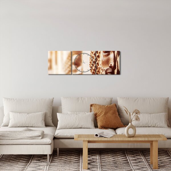 Obraz - Perský reliéf (s hodinami) (90x30 cm)