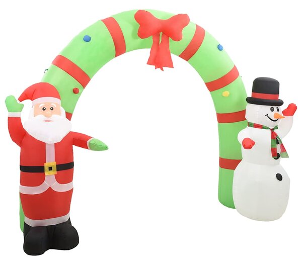 Vánoční nafukovací Santa a sněhulák brána LED 300 x 90 x 223 cm 289303