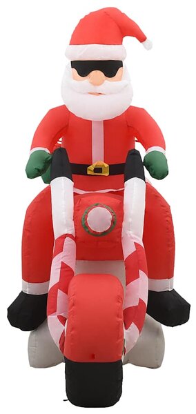 Vánoční nafukovací Santa Claus na motorce s LED IP44 160 cm 289304