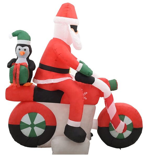 Vánoční nafukovací Santa Claus na motorce s LED IP44 160 cm 289304