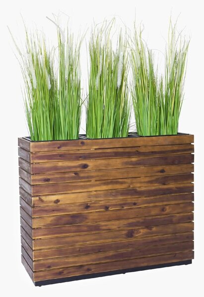 Květináč ELEMENTO, dřevo akácie, šířka 95 cm, hnědý
