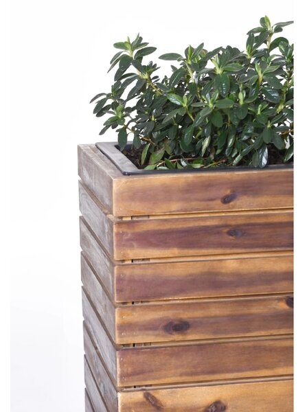 Květináč ELEMENTO, dřevo akácie, šířka 95 cm, hnědý