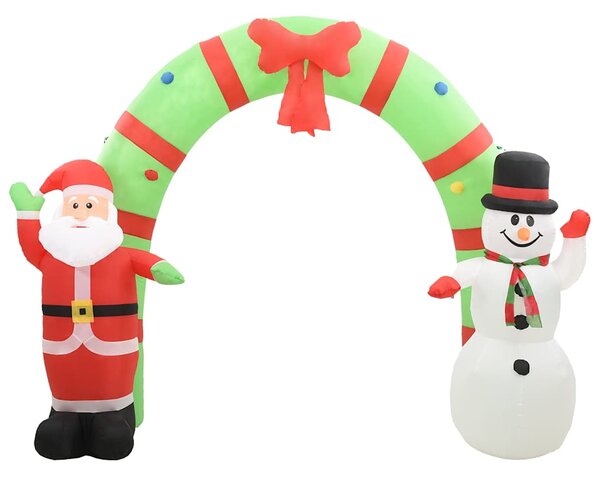 Vánoční nafukovací Santa a sněhulák brána LED 300 x 90 x 223 cm 289303