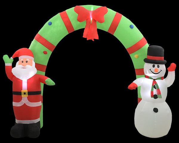 Vánoční nafukovací Santa a sněhulák brána LED 300 x 90 x 223 cm 289303