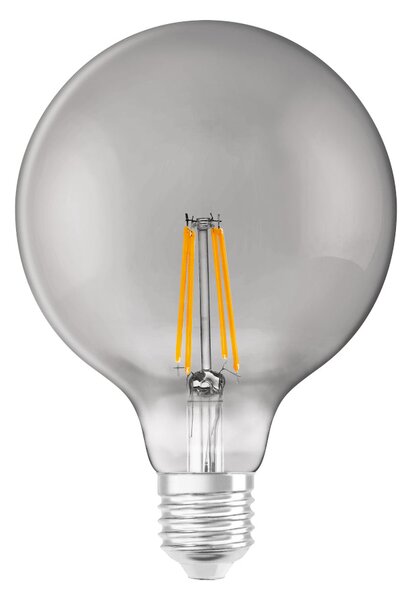 LED žárovka OSRAM SMART+ Globe 125 WiFi kouřová, patice E27, ekvivalent 44 W, teplá bílá 2500 K, stmívatelná