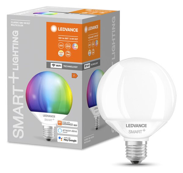 LED žárovka OSRAM SMART+ Globe 95 matná RGBW, patice E27, ekvivalent 100 W