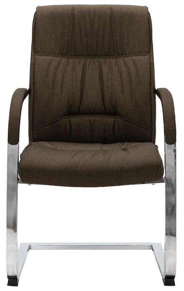 Konzolová kancelářská židle hnědá textil 289338