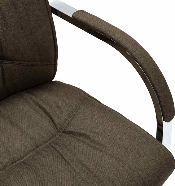 Konzolová kancelářská židle hnědá textil 289338