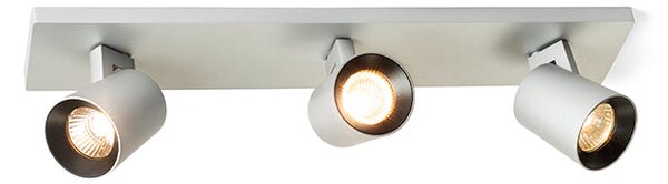 Přisazené nástěnné svítidlo KENNY III, česaný hliník/černá, patice GU10, 3× 8 W