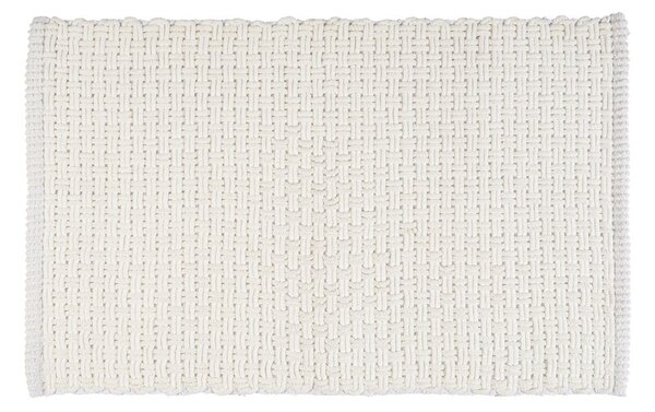 Bílá textilní koupelnová předložka 50x80 cm Ecoli – Wenko
