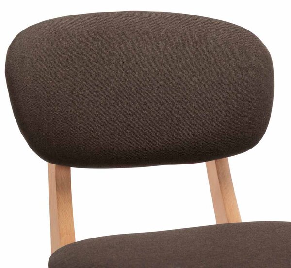 Barové židle 2 ks hnědé textil 289370