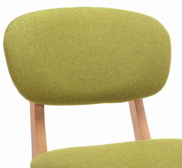 Barové židle 2 ks zelené textil 289372