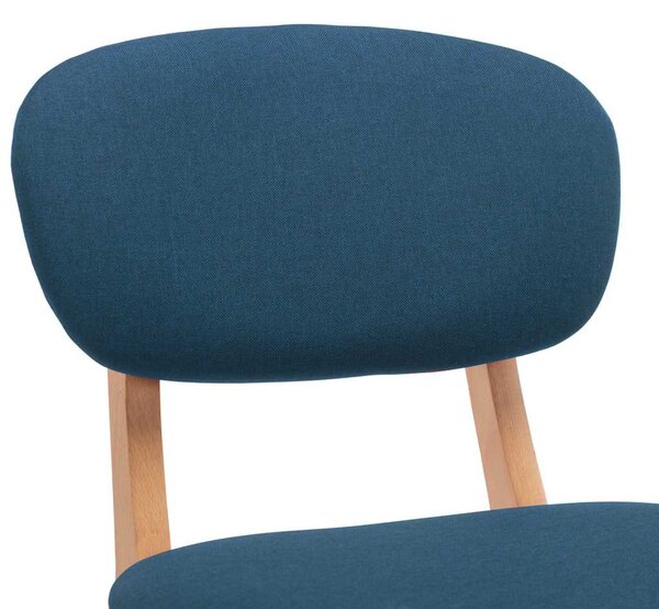 Barové židle 2 ks modré textil 289371