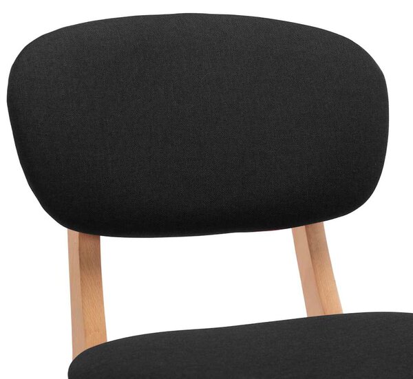 Barové židle 2 ks černé textil 289373