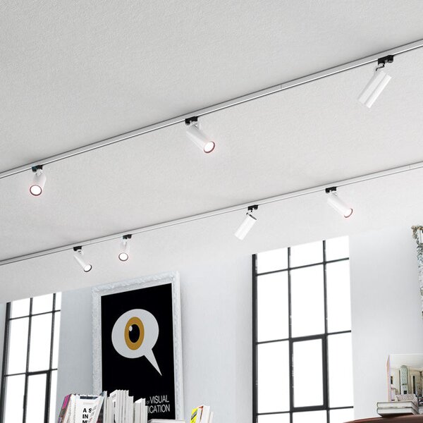 Lištové LED svítidlo FANGIO pro tříokruhovou lištu, stříbrnošedé, 25 W, teplá bílá 3000 K