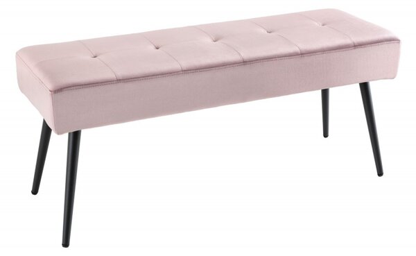 Lavice BOUTIQUE 100 CM růžová samet Nábytek | Doplňkový nábytek | Pokojové lavice