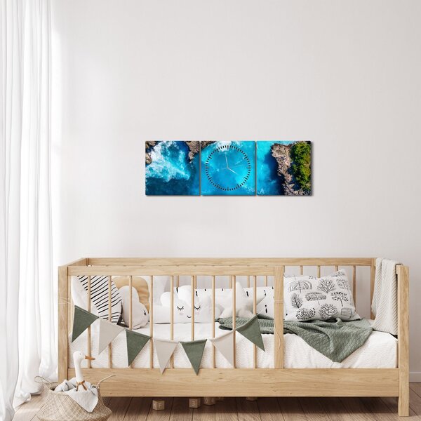 Obraz - Zátoka na Bali (s hodinami) (90x30 cm)