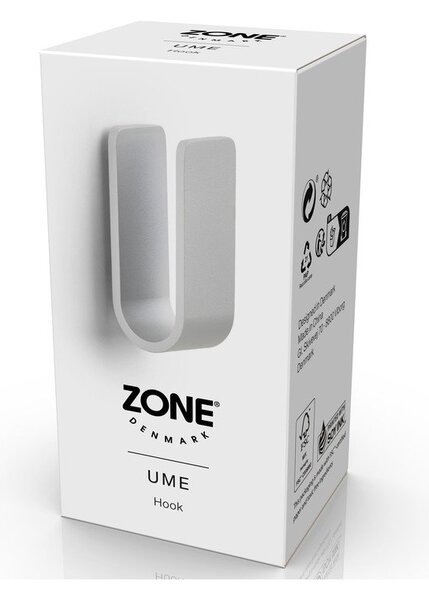 Světle šedý nástěnný kovový háček Ume – Zone