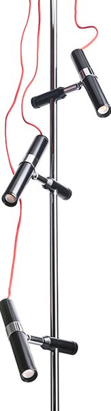 Stropní LED svítidlo VIPER III, černá/chrom, 3× 3 W, teplá bílá 3000 K